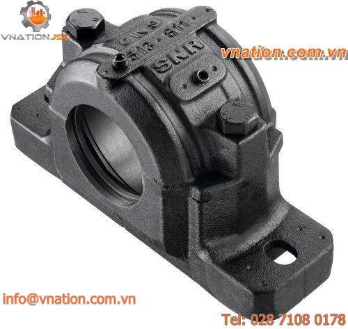 flange bearing unit / spherical roller / metal / split