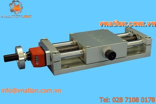 linear positioning table / manual / 1-axis / trapezoidal screw