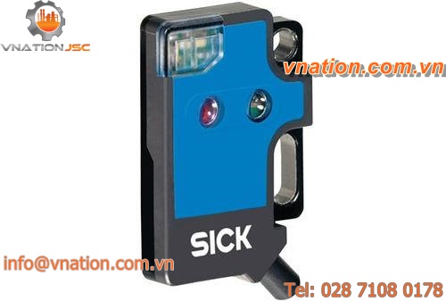rectangular photoelectric sensor / red light / miniature / rugged