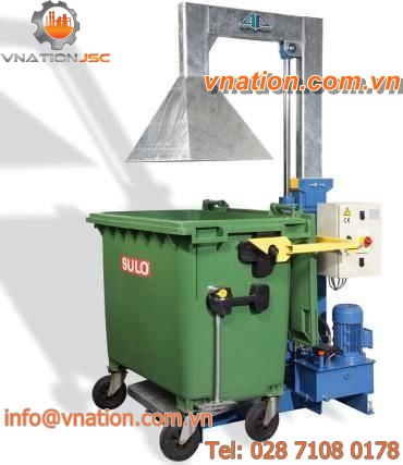 cardboard waste compactor / glass / rubber / plastic