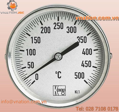 dial thermometer / bimetallic / stainless steel / industrial