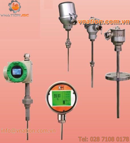 resistance temperature probe / Pt100 / HART interface / stainless steel
