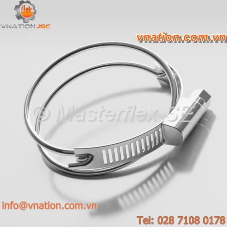 worm hose clamp / wire / stainless steel / double