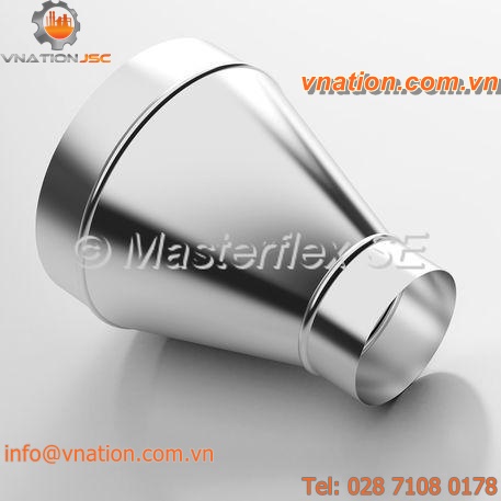 reducer fitting / symmetrical / sheet steel / galvanized steel