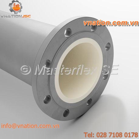 compressed air pipe / conveying / flange / polyurethane-coated