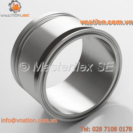 flange fitting / straight / stainless steel / for hoses