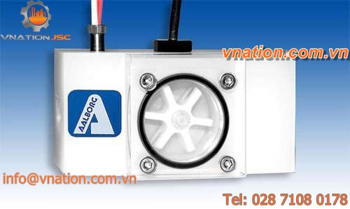 impeller flow meter / for liquids / vertical-mount / PP
