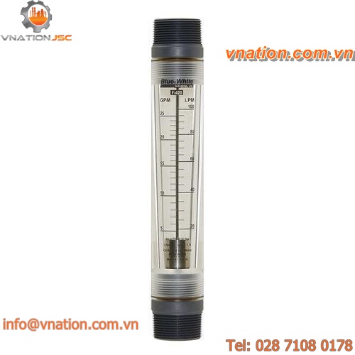 variable-area flow meter / plastic tube / for liquids