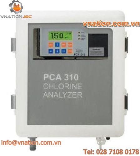 chlorine analyzer / water / temperature / monitoring