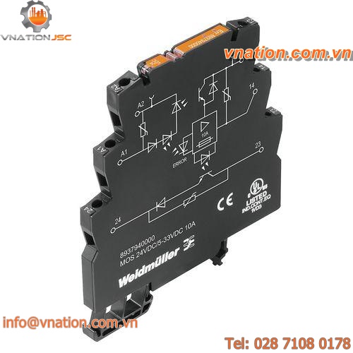 DIN rail solid state relay / slim / plug-in