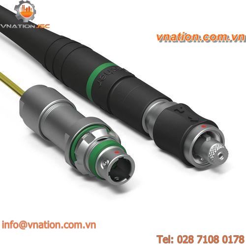 electric connector / fiber optic / circular / push-pull