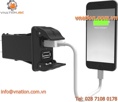 USB battery charger / dual-port / 24-volt / 12-volt