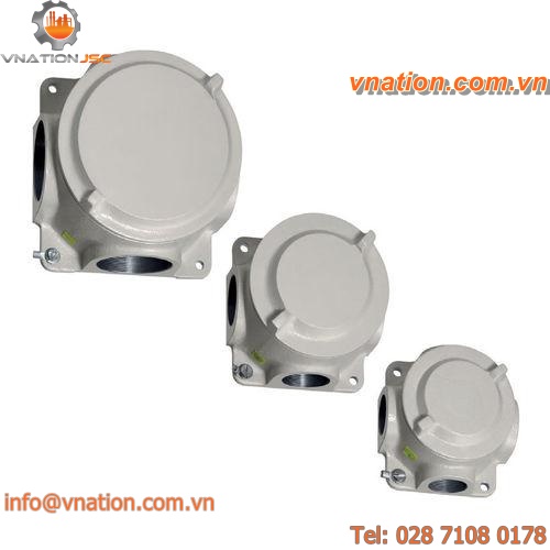 wall-mounted terminal box / aluminum / explosion-proof / threaded