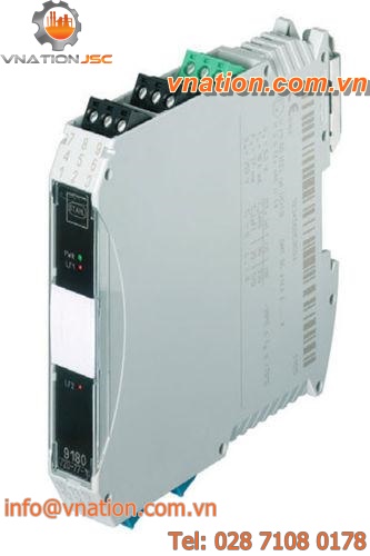 DIN rail mount temperature transmitter / resistance / analog / galvanically-isolated