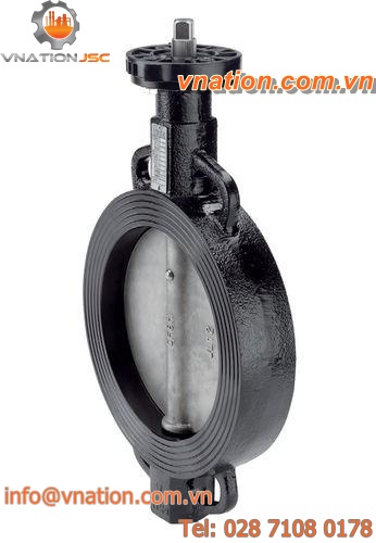 butterfly valve / manual / wafer / cast iron