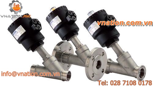 steam valve / for air / for water / angle seat