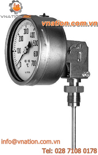 dial thermometer / gas / screw-in / industrial