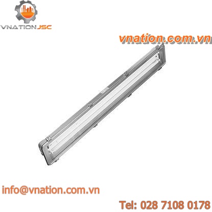 tubular lighting fixture / ceiling-mounted / fluorescent tube / corrosion-resistant