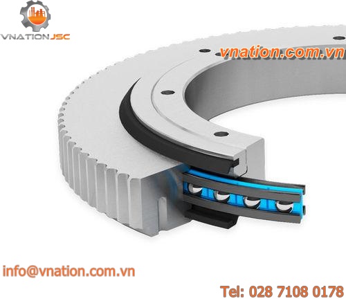 external-toothed slewing ring / ball / four-point-contact / single-row
