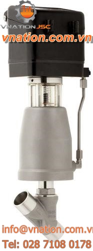 pneumatic valve / regulating / compact / angle seat