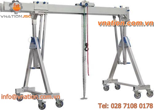 workshop gantry crane / mobile / aluminum / double-girder