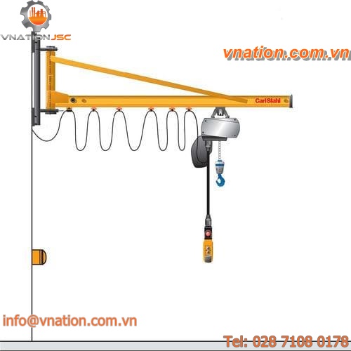 wall-mounted jib crane / overbraced / electric
