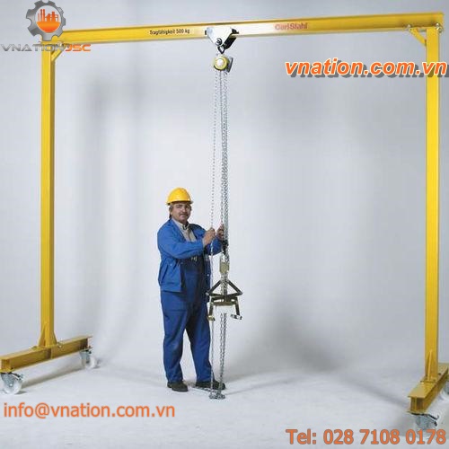 workshop gantry crane / mobile / single-girder
