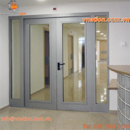 swing doors / indoor / glass / aluminum