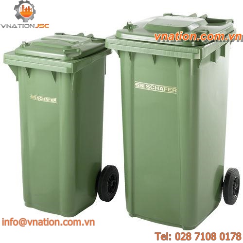 HDPE waste container / for household waste / 2-wheel