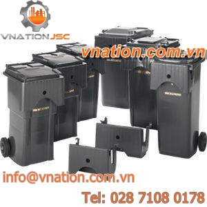 plastic waste container / for urban waste / 2-wheel