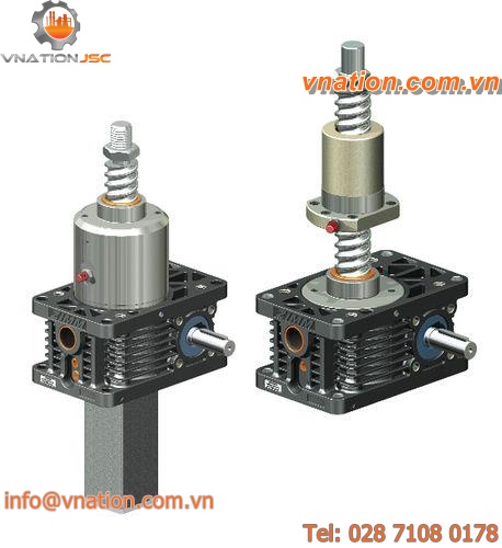 worm screw jack / cubic / translating ball screw