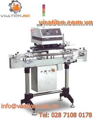 semi-automatic heat sealer / ferromagnetic / for pharmaceutical industry / for the food industry