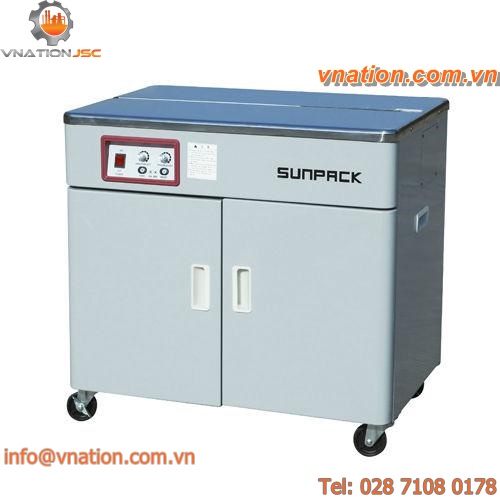 vertical strapping machine / high-speed / mobile / semi-automatic