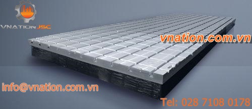 grooved clamping plate / large / rectangular