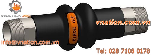 axial pipe expansion joint / rubber / for pipes / for water